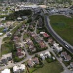 Welches Grove Drone Shot - Plaza